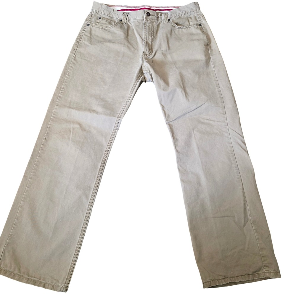 Dockers Mens Classic Fit Flat Front Chinos Tan Cotton Pants 34x32 407580003